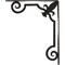 Ekena Millwork Fleur De Lis Wrought Iron Bracket, (Single center brace), Antiqued Pewter 1 1/2"W x 12"D x 15"H BKTM01X12X15SFLAPW - alternate 5
